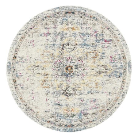 Safavieh 9 x 9 ft. Madison 473F Power Loomed Round Area Rug; Grey & Gold MAD473F-9R